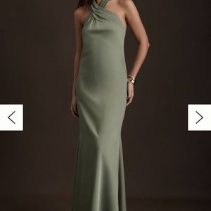 BHLDN RUBY SATIN CHARMEUSE DRESS